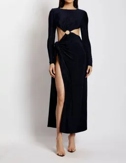 Meshki Christina Backless Dress Navy Shimmer Size S / AU 8 for rent on The Volte - image 1