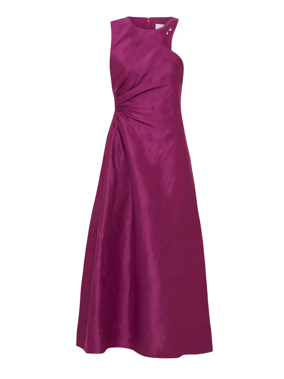 Aje Chateau Cut Out Midi Dress Fuchsia Size AU 10 - Image 5