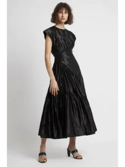 Aje Serendipity Reflection Midi Dress in Black Size AU 16 for rent on The Volte - image 1