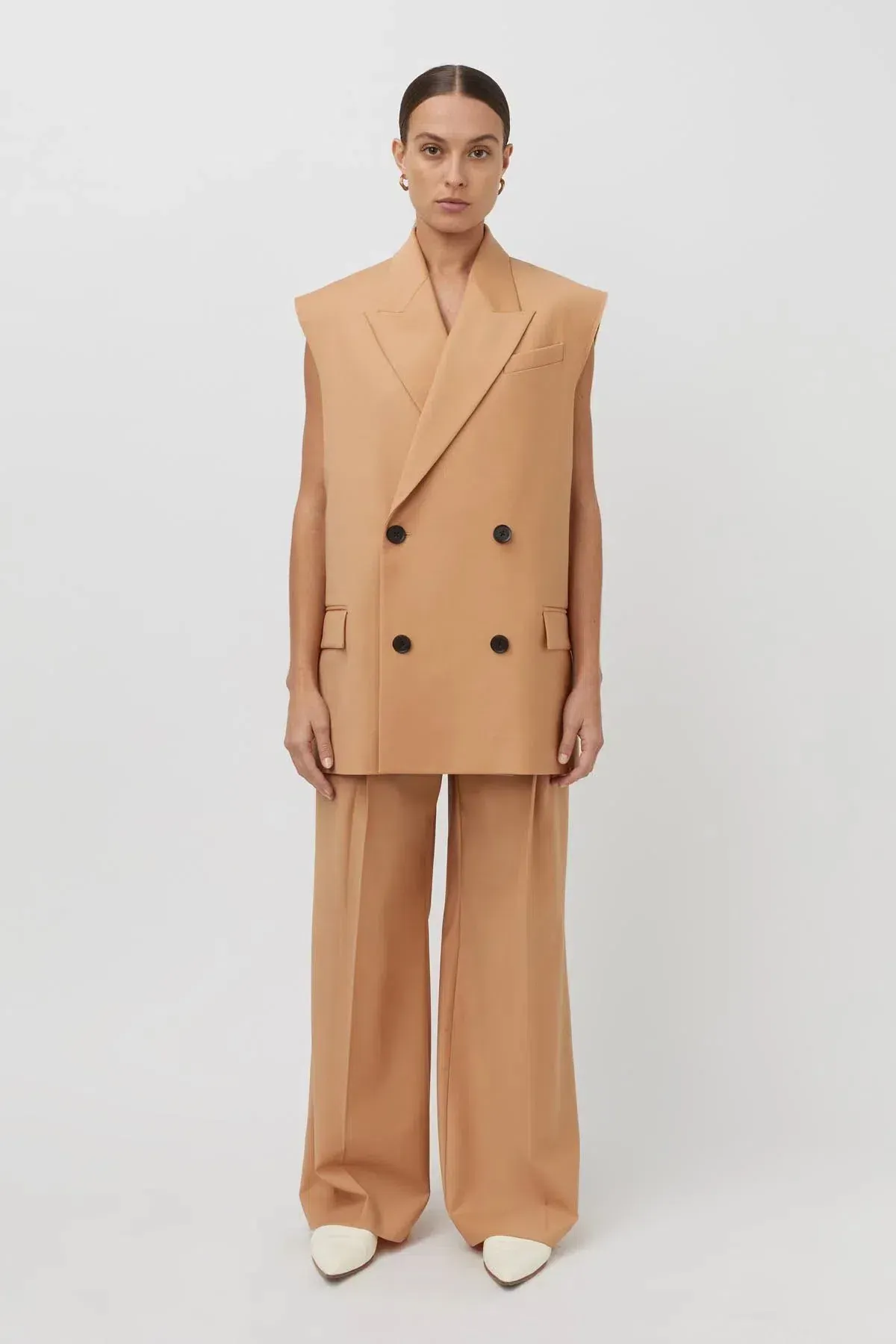Camilla & Marc Renata Vest Size 8 and Pants Rosewood Pink Size 10 for rent on The Volte - main image