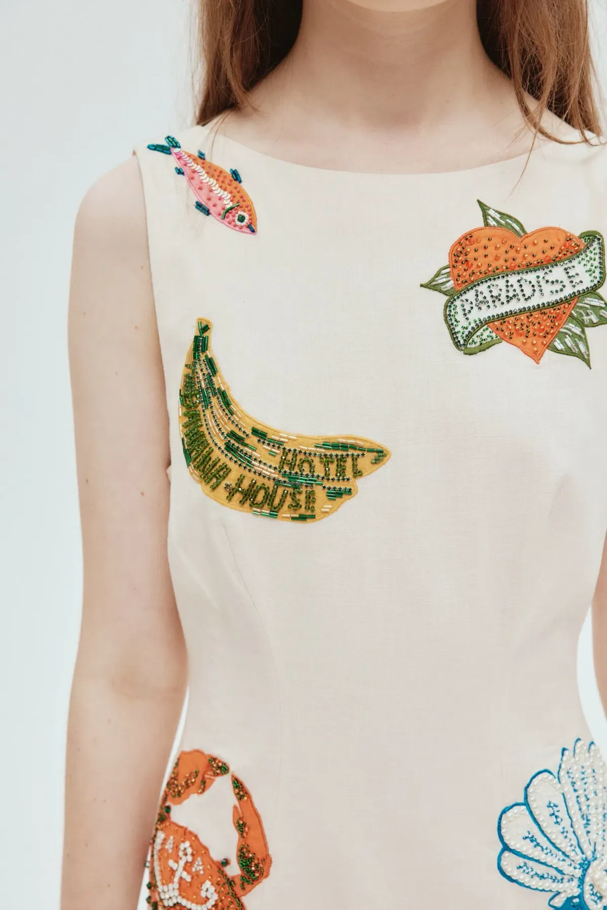 Alemais Clam Embroidered Gown Print Size 8 - Image 2