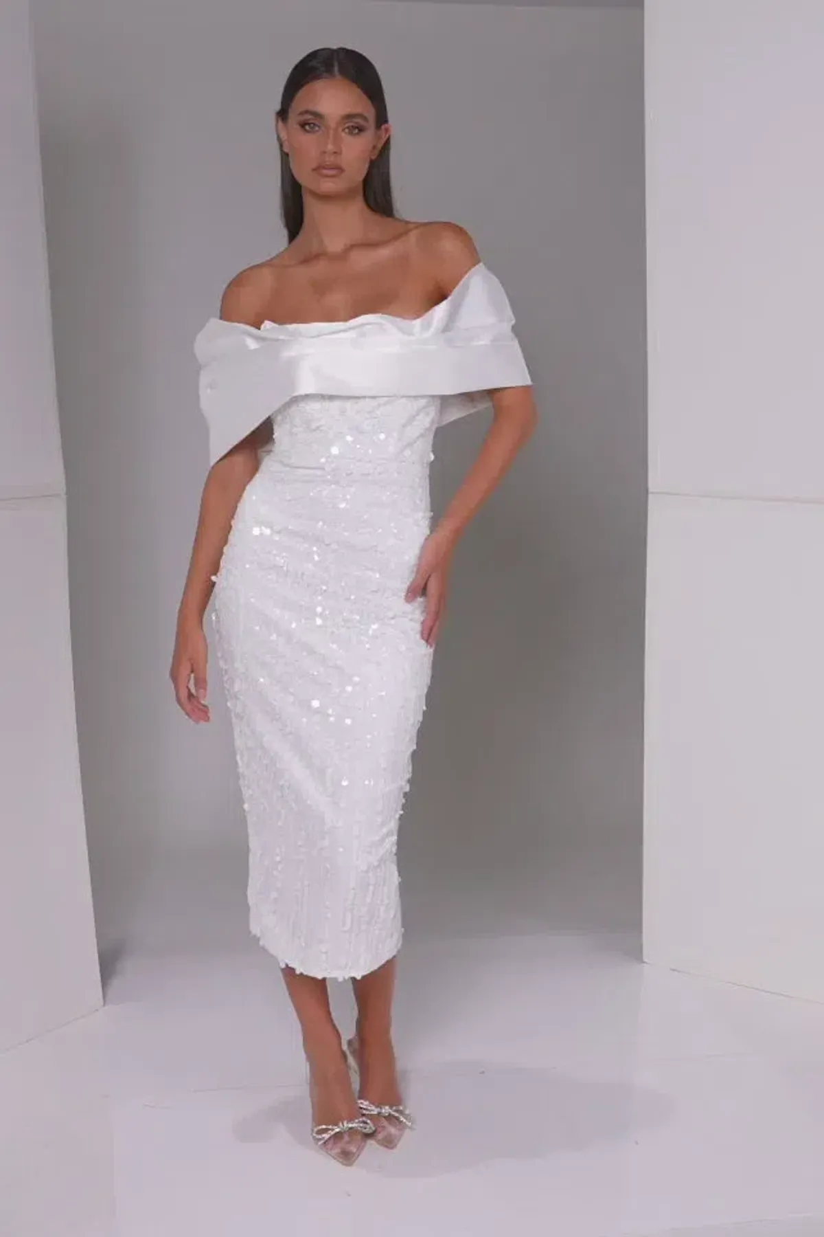 Eliya The Label Tanya Midi Dress White Size S / AU 8 - Image 3
