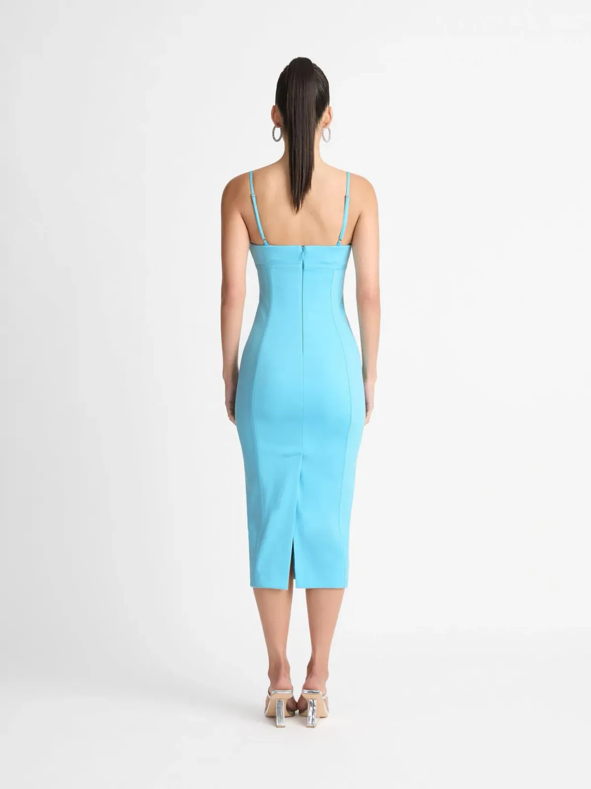 Sheike Liberty Midi Dress Sky Blue Size 8 - Image 3