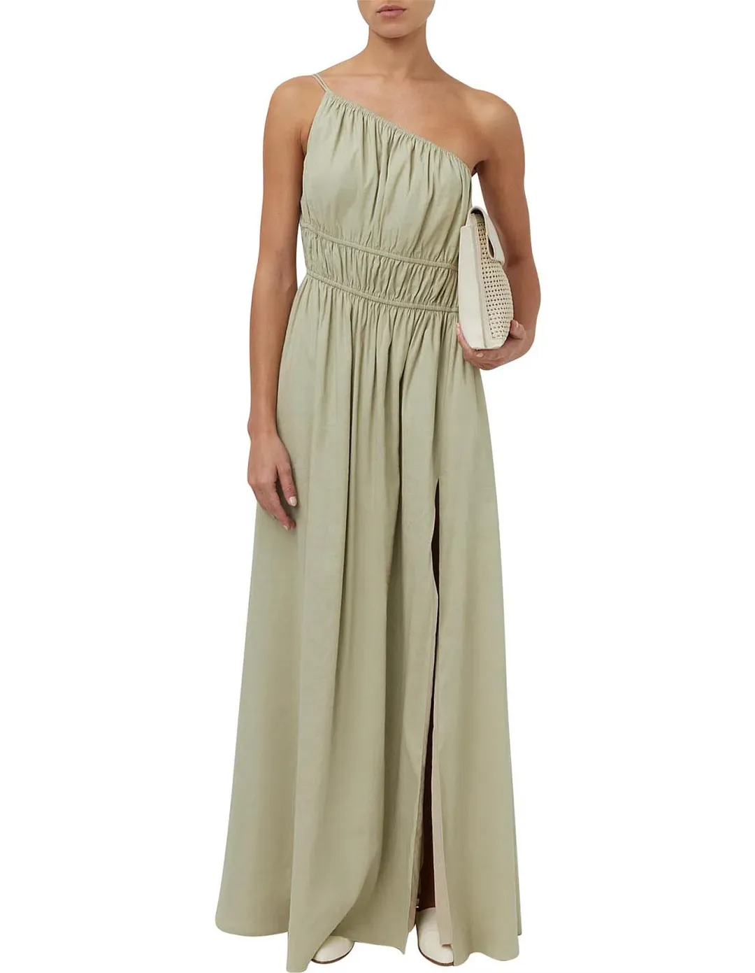 Camilla and Marc Sevilla Asymmetric Dress Oregano Green Size 14 for rent on The Volte - main image