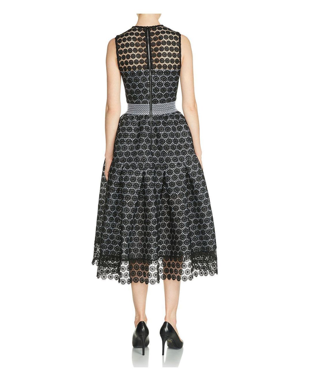 Maje Black Lace Ring Dress for rent on The Volte - main image