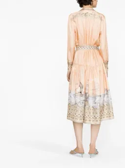 Zimmermann High Tide Odyssey Print Shirt Midi Dress Multi Size 1 / AU 10 for rent on The Volte - image 3