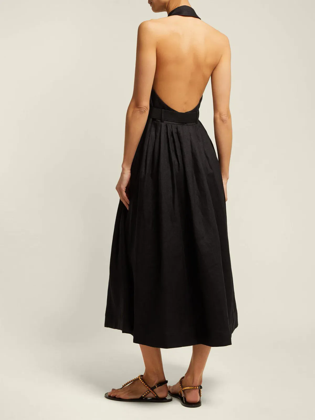 Zimmermann Primrose Halter Midi Dress Black Size 1 / AU 10 - Image 2