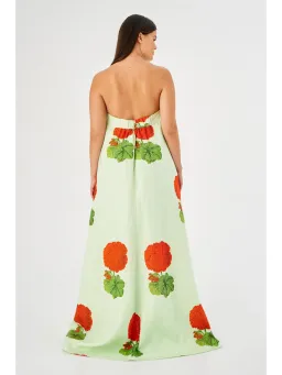 Oroton Posie Gown Geranium Floral Print Size AU 6 for rent on The Volte - image 3