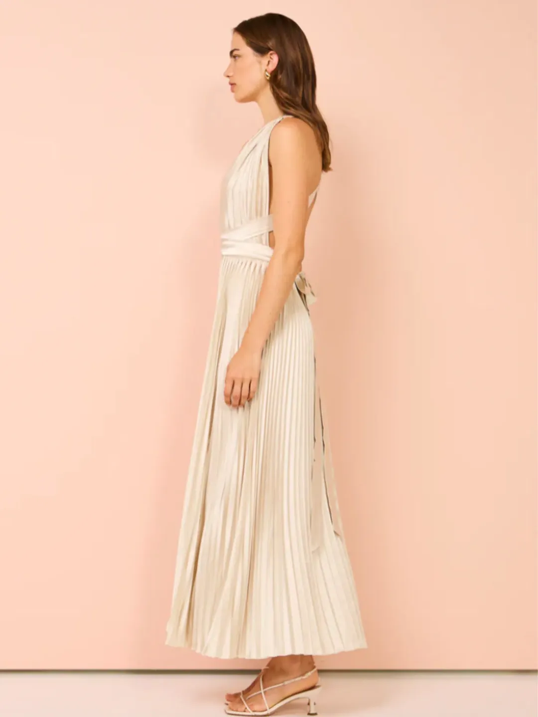 L'Idee Moderniste Gown Champagne Size AU 6 for rent on The Volte - main image