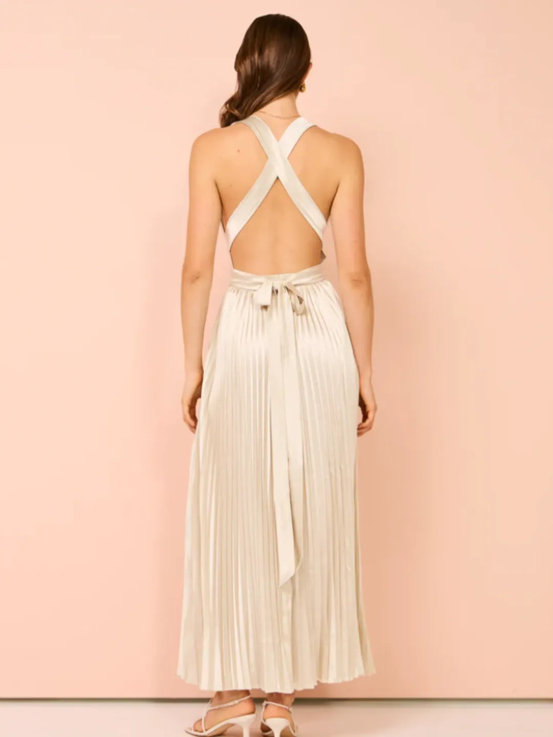 L'Idee Moderniste Gown Champagne Size AU 6 for rent on The Volte - main image