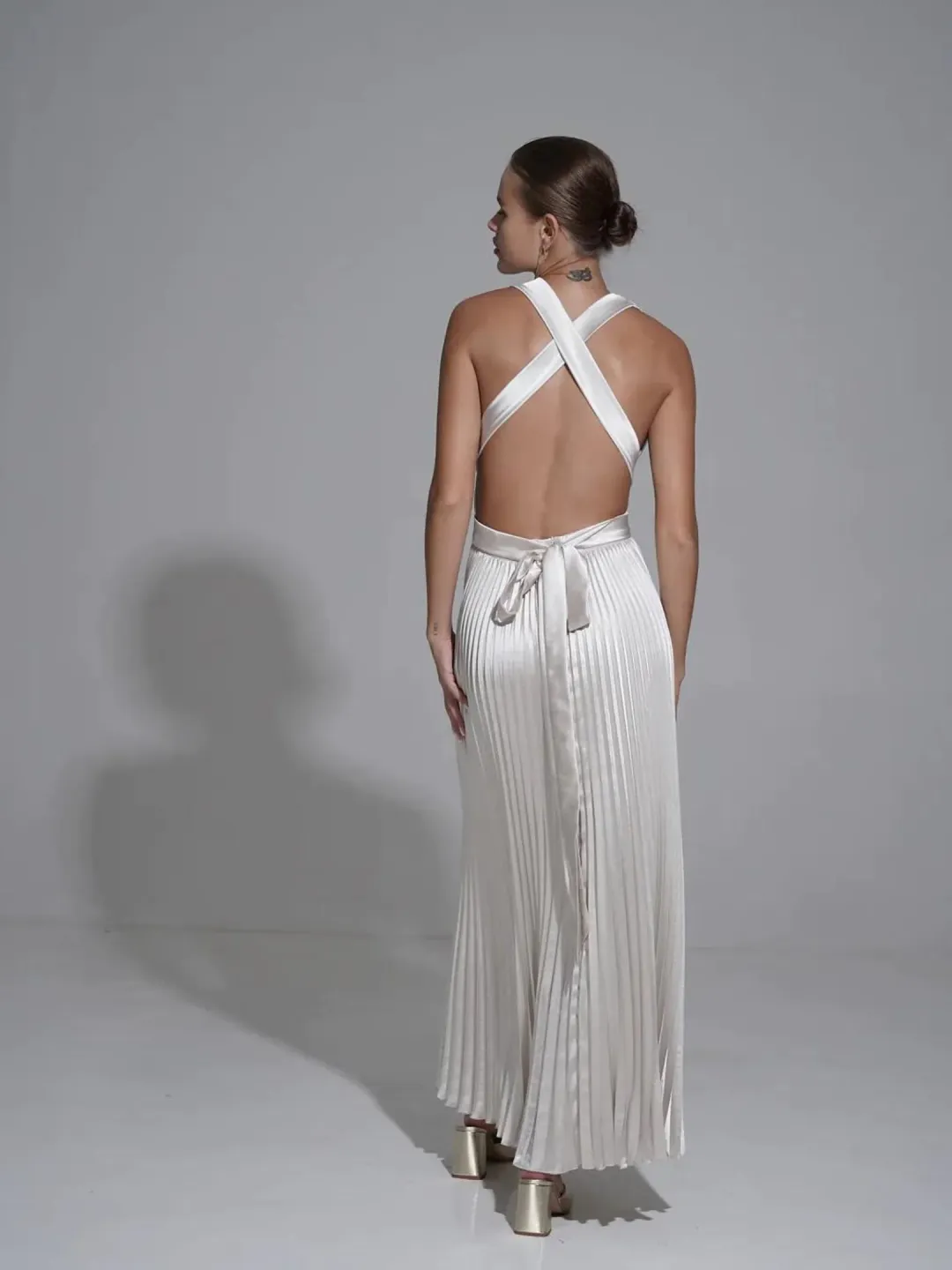 L'Idee Moderniste Gown Champagne Size AU 6 for rent on The Volte - main image