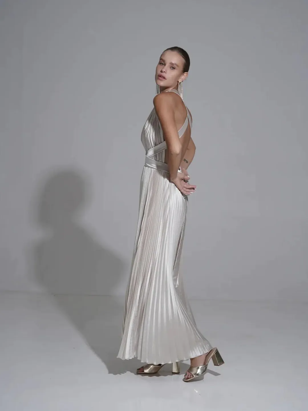 L'Idee Moderniste Gown Champagne Size AU 6 for rent on The Volte - main image