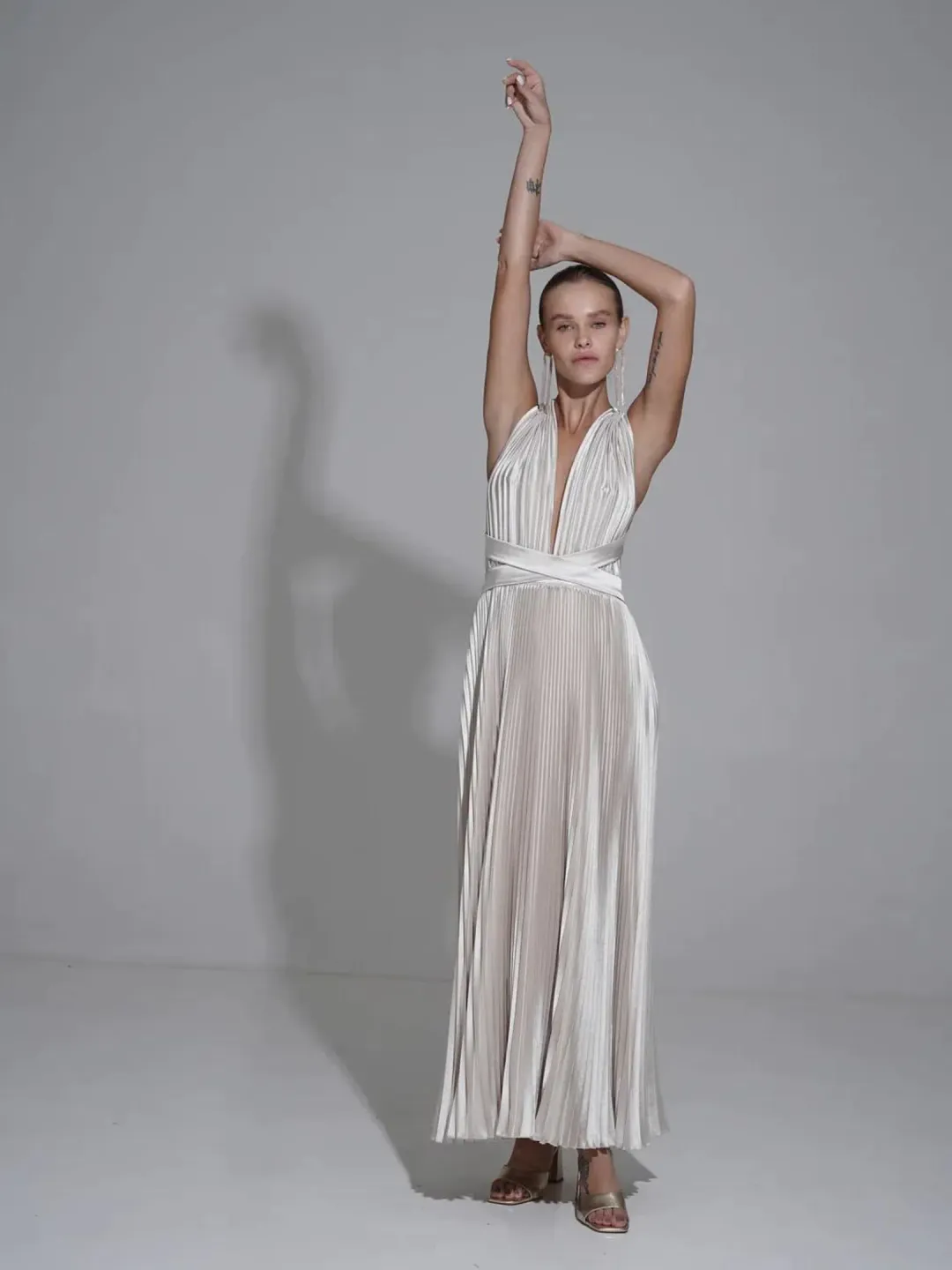 L'Idee Moderniste Gown Champagne Size AU 6 for rent on The Volte - main image