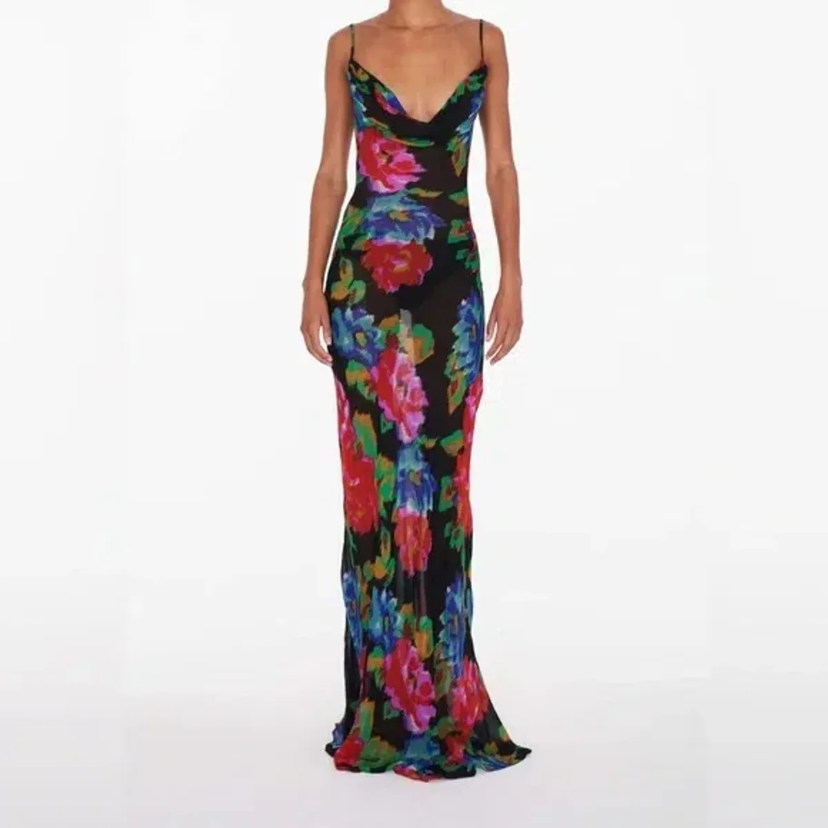 Rat & Boa Casablanca Dress Black Floral Size AU 4 - Image 1