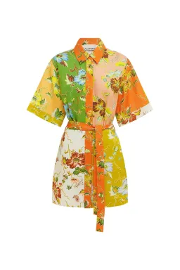 Alemais Hotel Lamu Spliced Mini Dress in Multi Size AU 16 for rent on The Volte - image 5