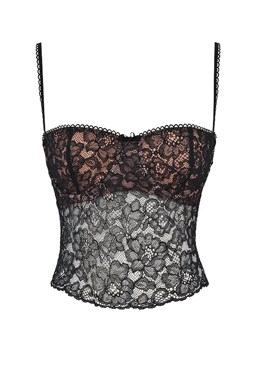 House Of CB Jacinta Black Lace Cami Top in Black Size AU 6 for rent on The Volte - main image