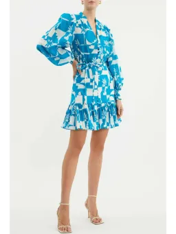 Rebecca Vallance Ibiza Mini Dress Print Size AU 8 for rent on The Volte - image 2
