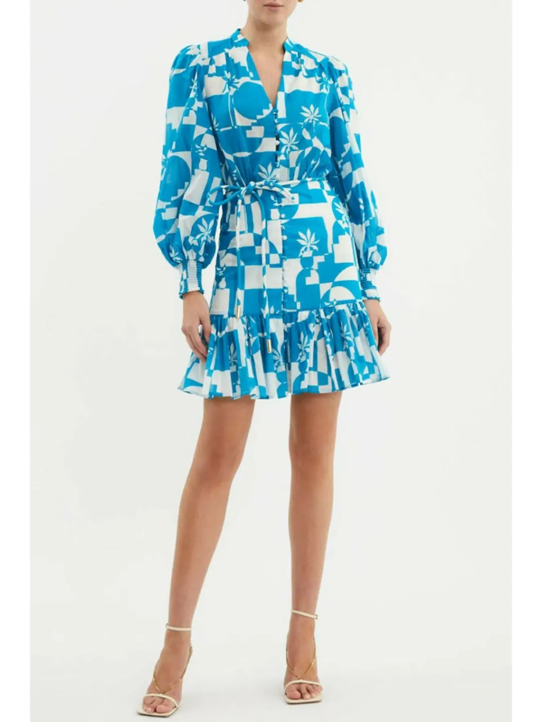Rebecca Vallance Ibiza Mini Dress Print Size AU 8 for rent on The Volte - main image
