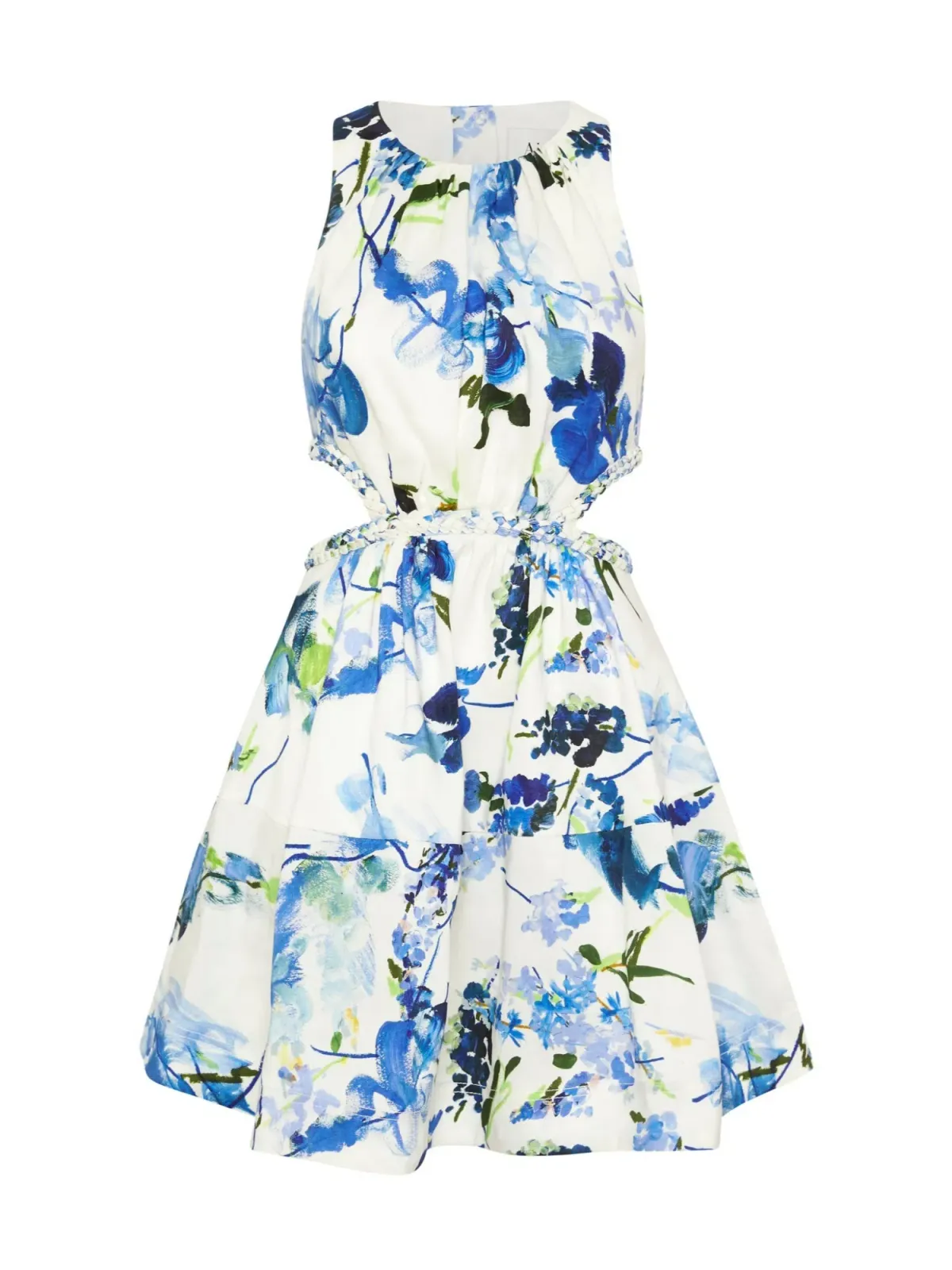 Aje Voyage Braided Cut Out Mini Dress Lavenders of Provence White Size AU 8 - Image 4