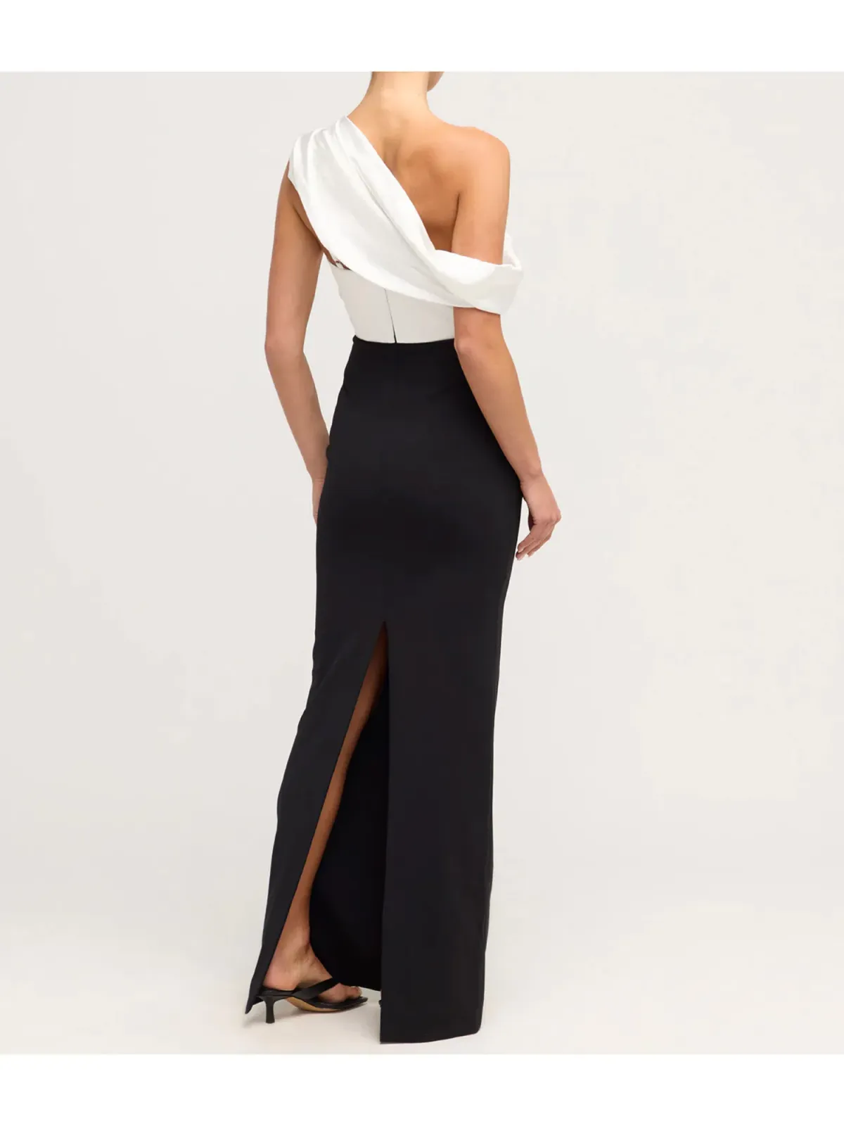 Solace London Kara Maxi Dress Black/Cream Size AU 12 - Image 3