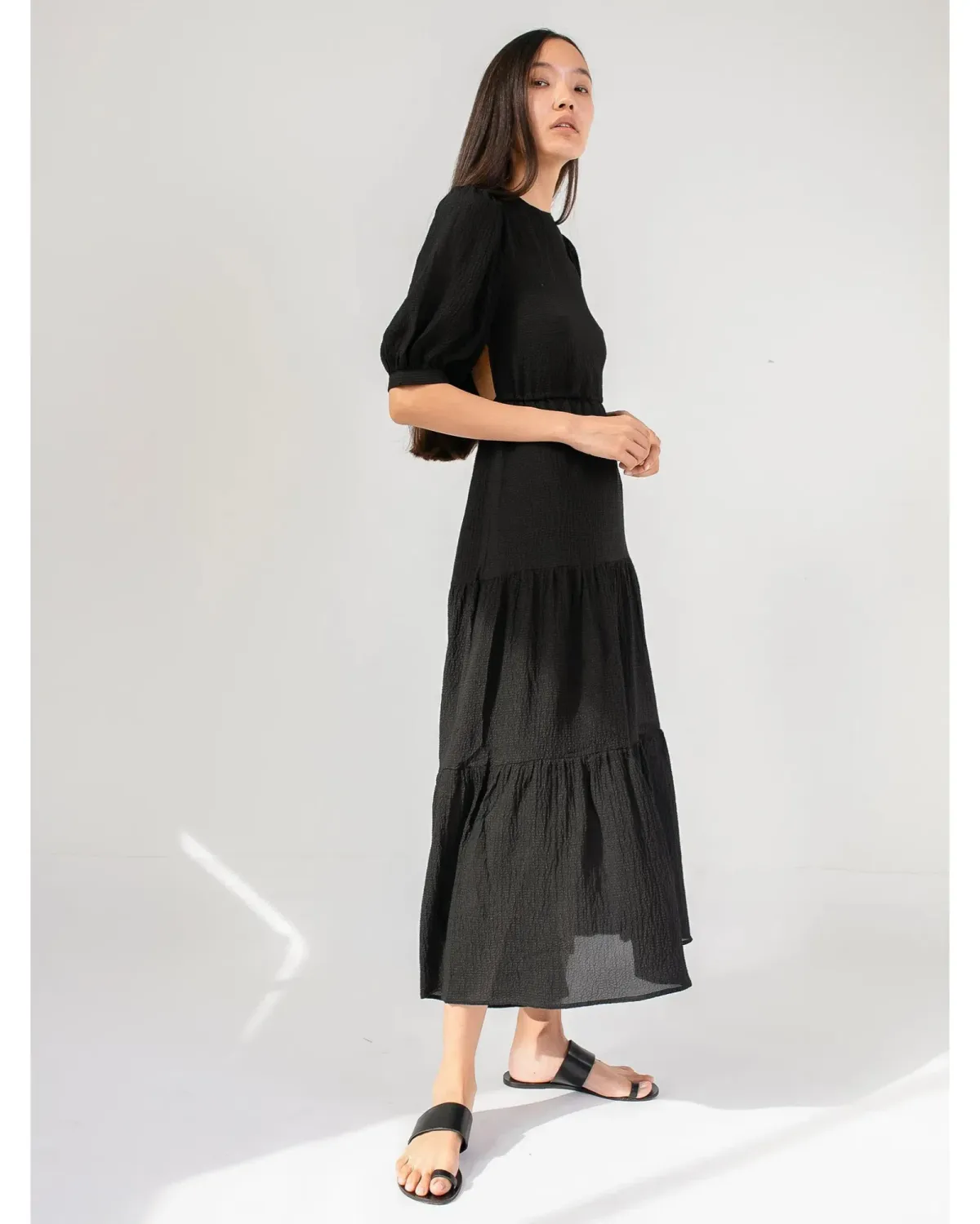 Sir The Label Indre Open Back Midi Dress Black Size 1 / AU 8 - Image 2