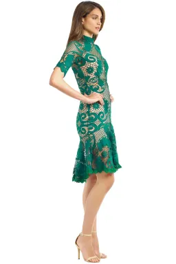 Thurley Babylon Lace Dress in Emerald Size 6 for rent on The Volte - image 2