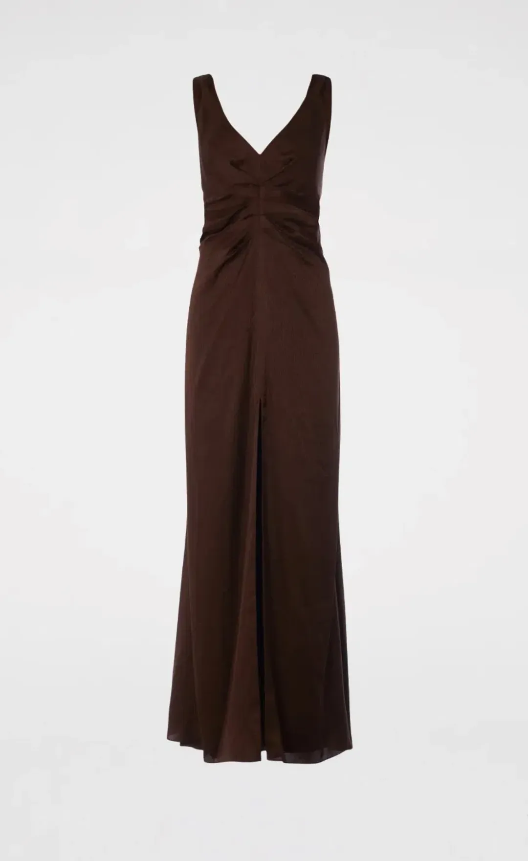 Scanlan Theodore Silk Jacquard Gown Chocolate Brown Size 12 for rent on The Volte - main image