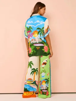 Alemais Paradiso Silk Shirt Size 6 & Pants Size 10 Set for rent on The Volte - image 4