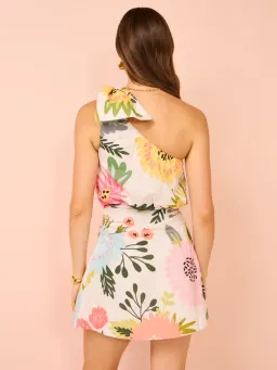 By Nicola Amelie One Shoulder Mini Dress In Potpourri Size 10 for rent on The Volte - image 4