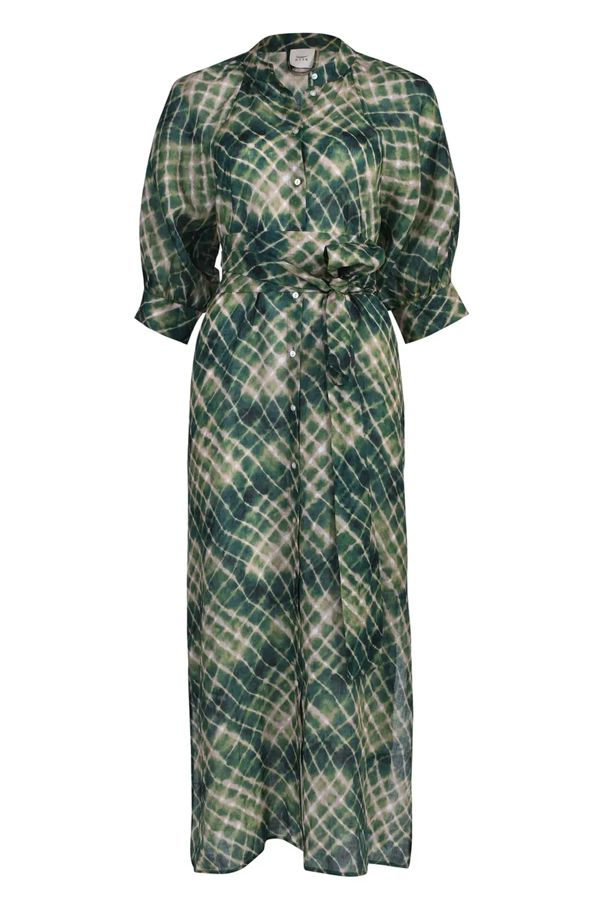 Husk Sabine Midi Dress Green Print Size 14 - Image 4