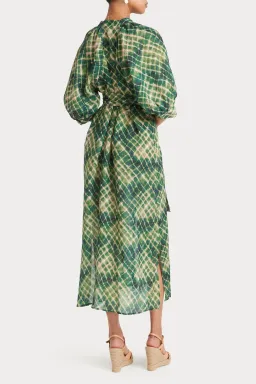 Husk Sabine Midi Dress Green Print Size 14 for rent on The Volte - image 2