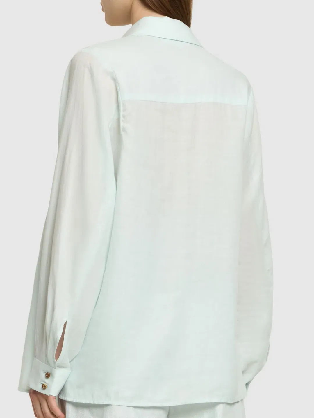 Zimmermann Natura Oversized Shirt in Size 0P / AU 6 and Short in Size 1 / AU 10 Set Mint for rent on The Volte - main image