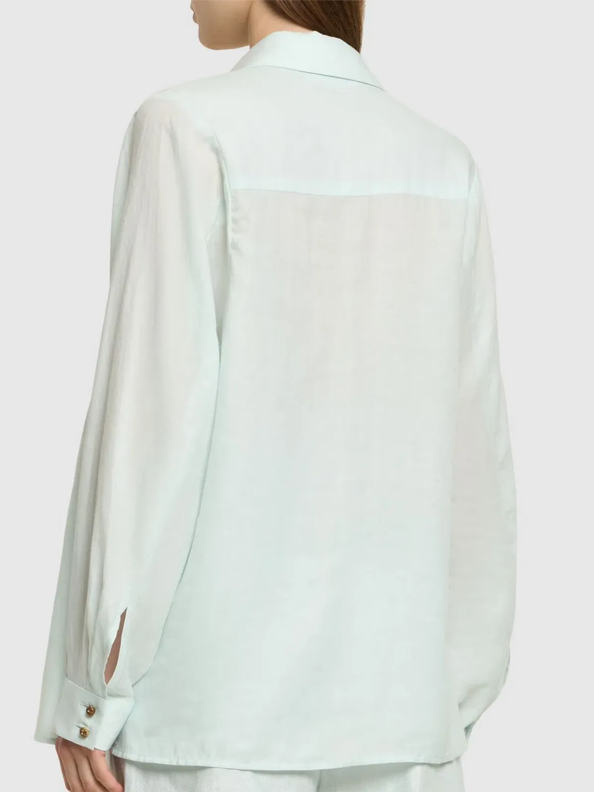 Zimmermann Natura Oversized Shirt in Size 0P / AU 6 and Short in Size 1 / AU 10 Set Mint - Image 2