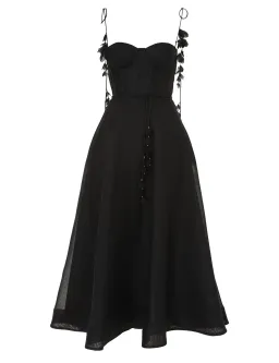 Zimmermann Natura Midi Corset Dress Black Size 0 / AU 8 for rent on The Volte - image 2
