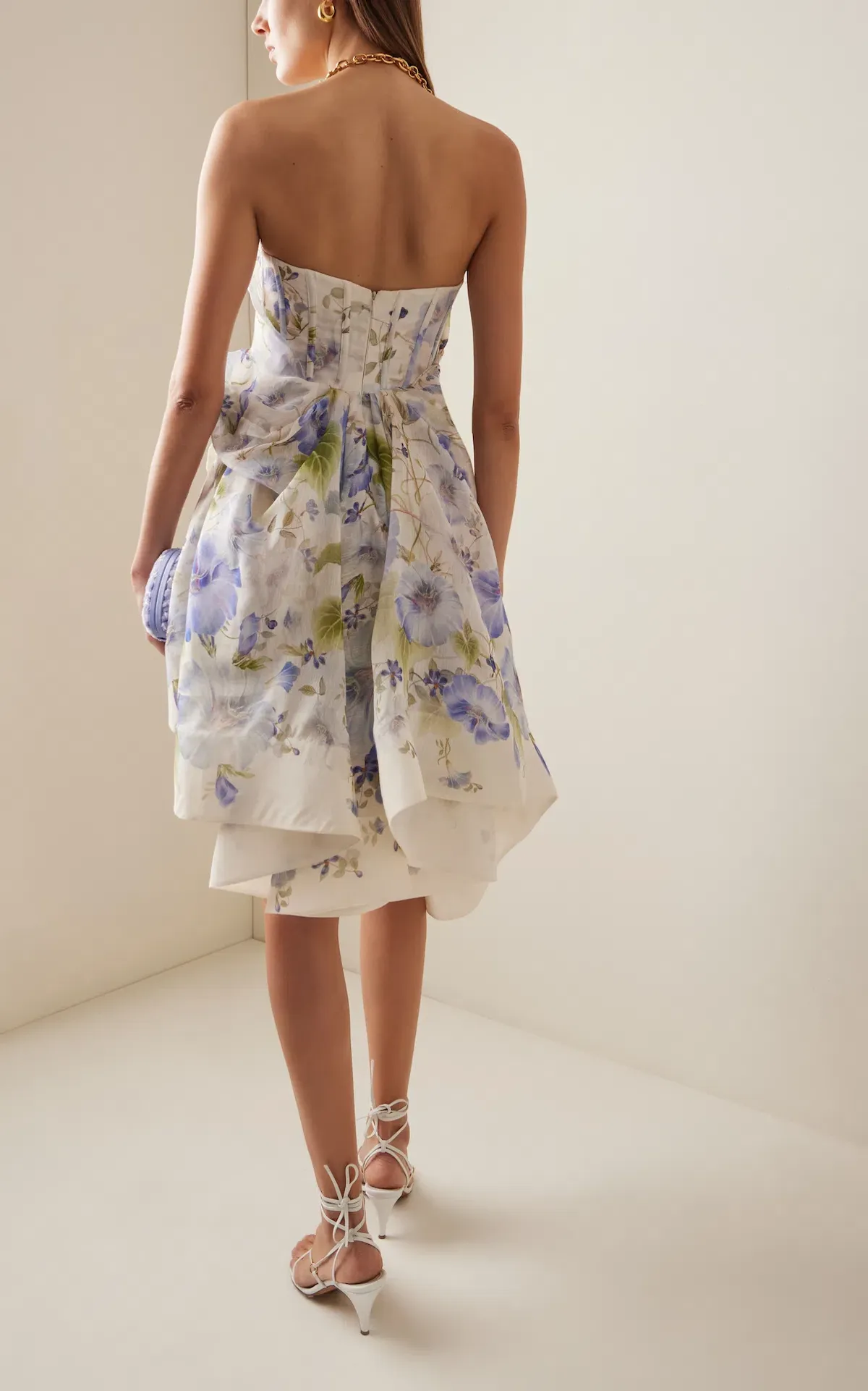 Zimmermann Natura Draped Mini Blue Floral Size 0 / AU 8 - Image 2