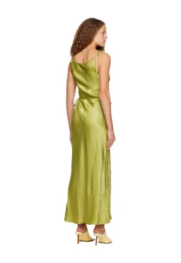 Acne Studio Wrap Satin Dress Green Size 8 for rent on The Volte - image 2