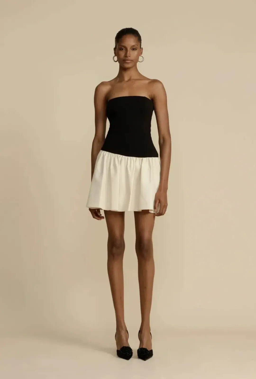 Arcina Ori Celine Dress Black Cream Size S / AU 8 for rent on The Volte - main image