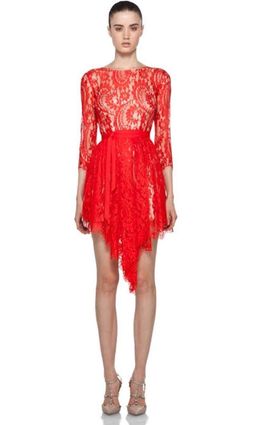 Lover Serpent Red Lace Dress size 10 for rent on The Volte - image 1