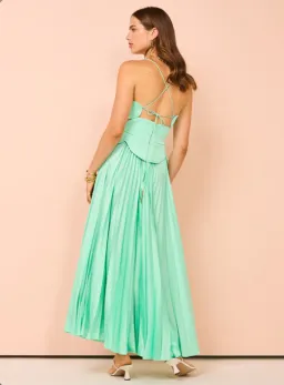 Acler Atholton Midi Dress in Arctic Mint Size 6 for rent on The Volte - image 3
