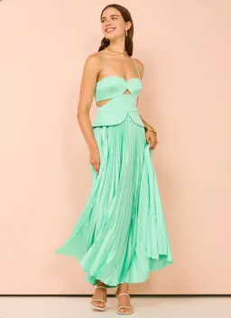 Acler Atholton Midi Dress in Arctic Mint Size 6 for rent on The Volte - image 2