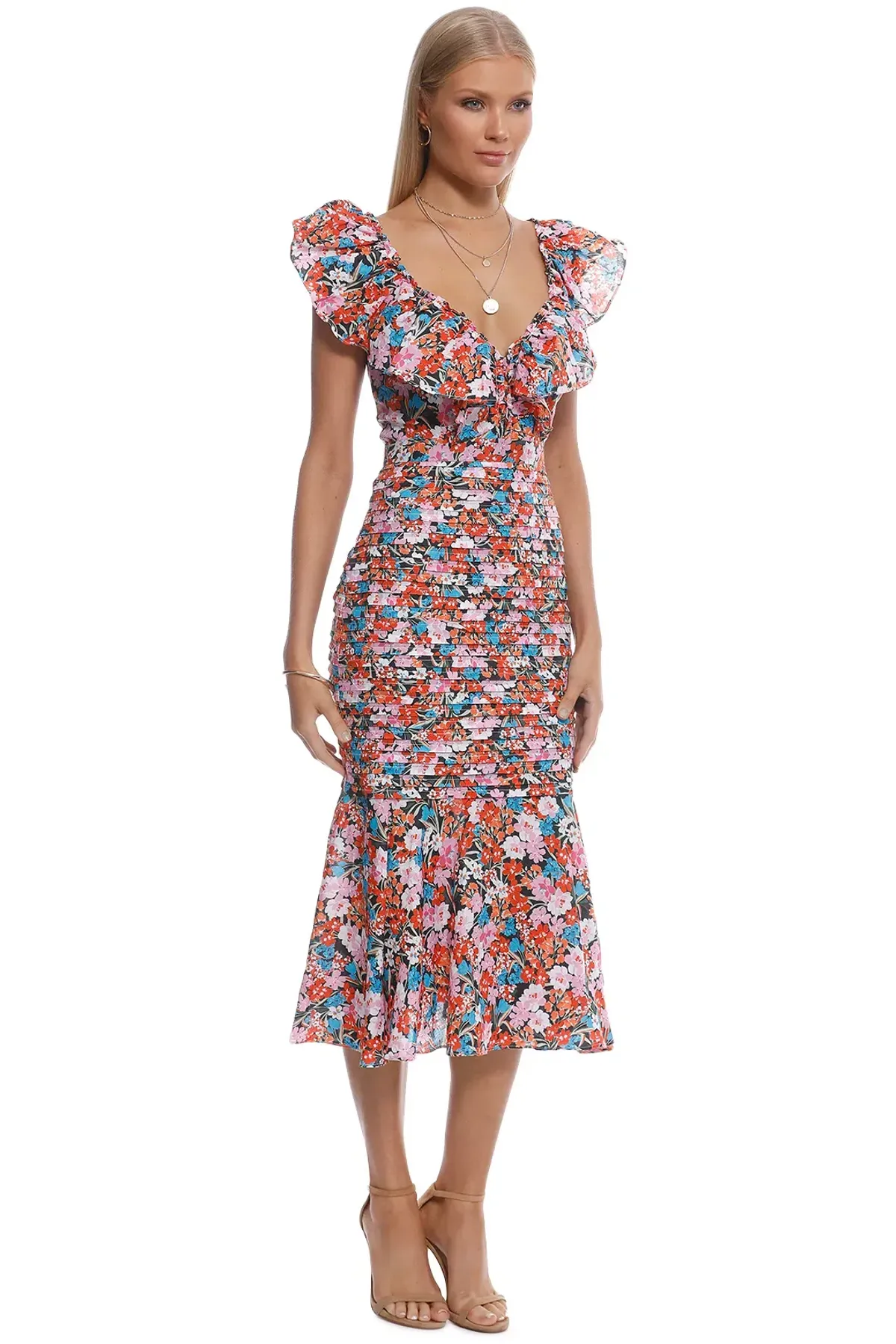 Talulah Cloud Nine Midi Dress Floral Size 6 - Image 2
