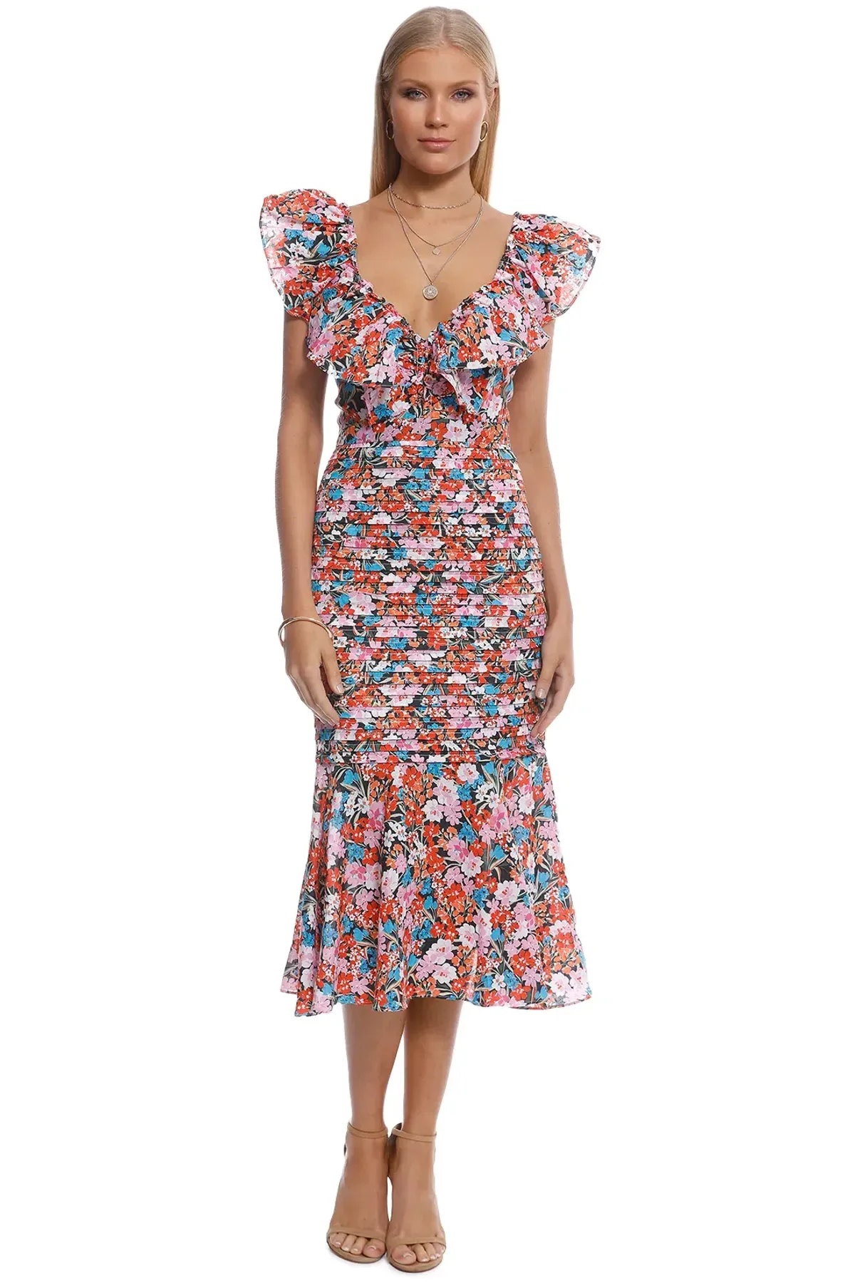 Talulah Cloud Nine Midi Dress Floral Size 6 - Image 4
