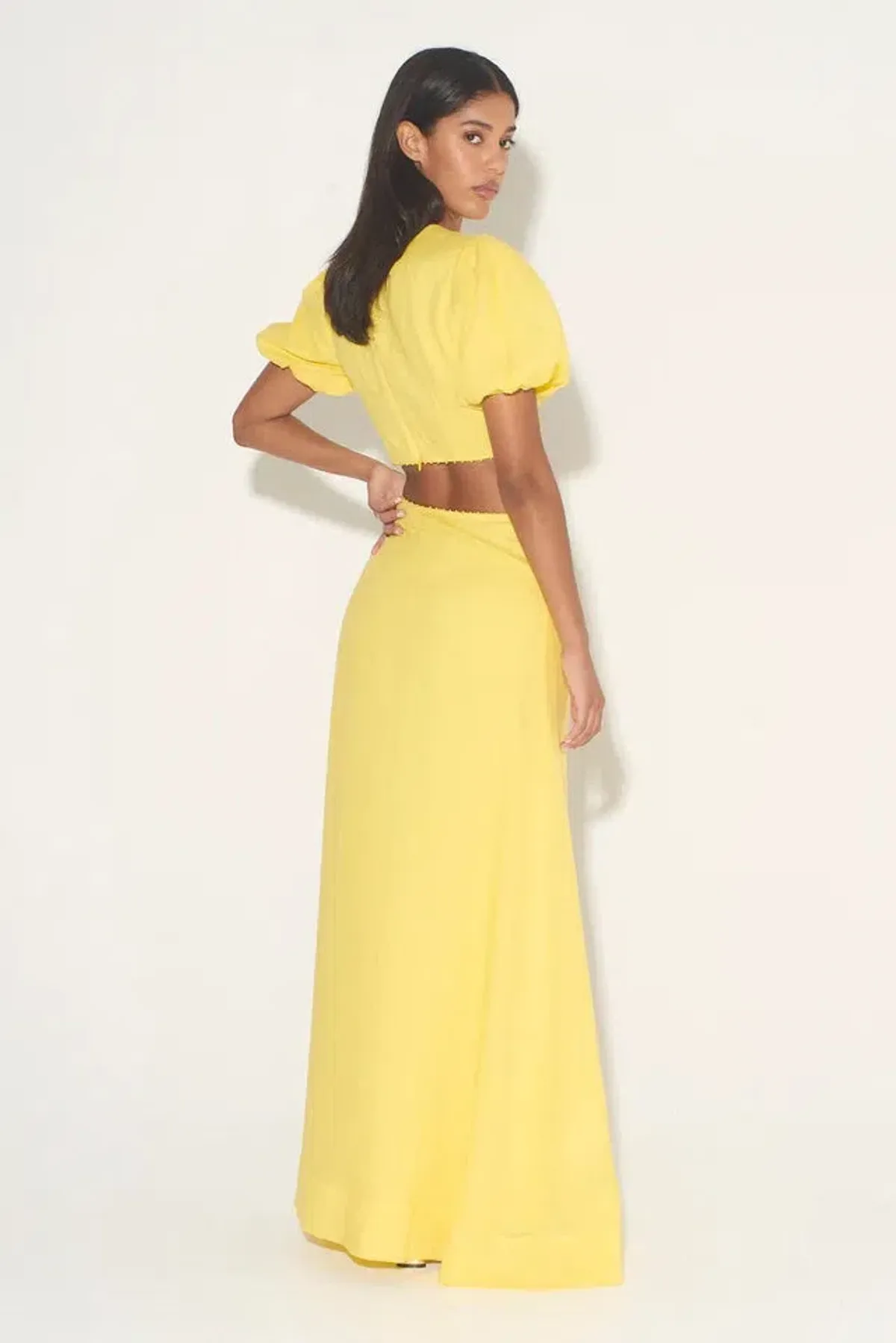 Hansen and Gretel Greer Top & Freya Skirt Set Sunshine Yellow Size XS / AU 6 - Image 3