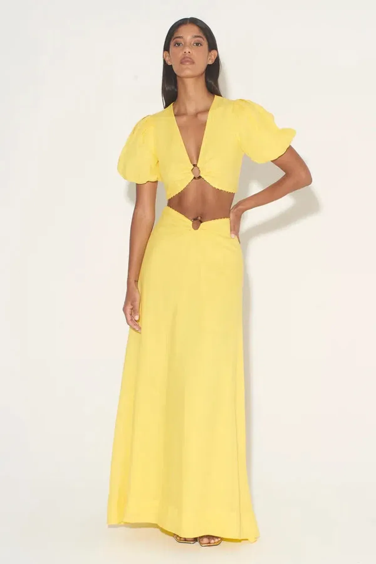Hansen and Gretel Greer Top & Freya Skirt Set Sunshine Yellow Size XS / AU 6 - Image 1