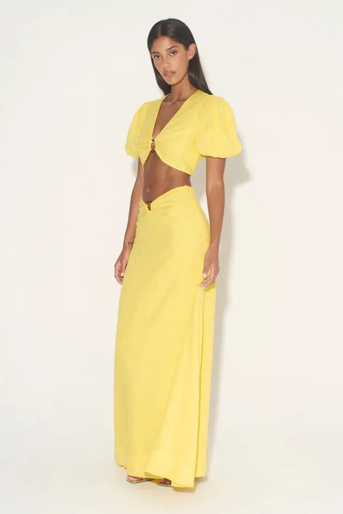 Hansen and Gretel Greer Top & Freya Skirt Set Sunshine Yellow Size XS / AU 6 - Image 2