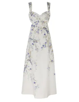 Zimmermann Natura Midi Dress Blue Birds Size 2 / AU 12 for rent on The Volte - image 3