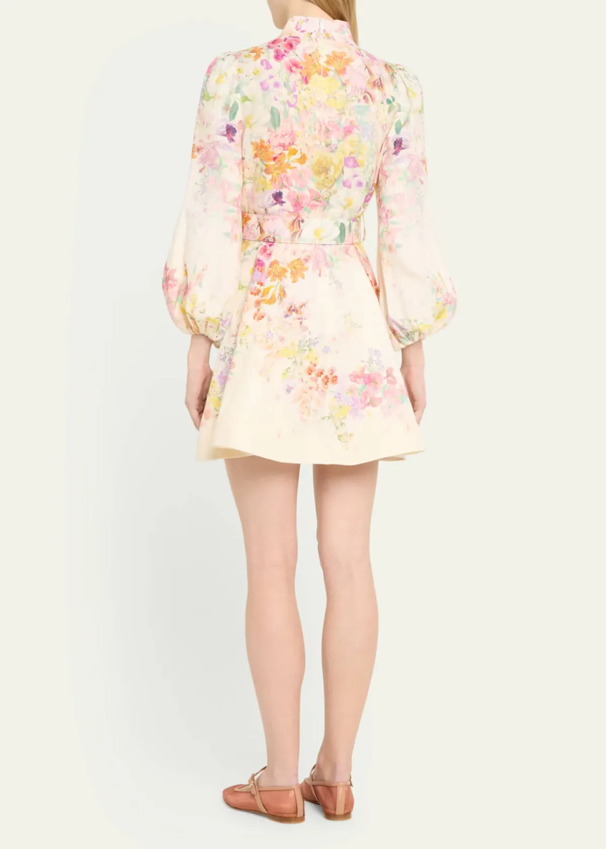 Zimmermann Natura Buttoned Mini Dress Floral Size 1 / AU 10 - Image 3