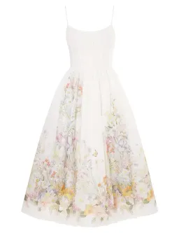 Zimmermann Natura Ruched Midi Dress Floral Size 0/ AU 8 for rent on The Volte - image 3