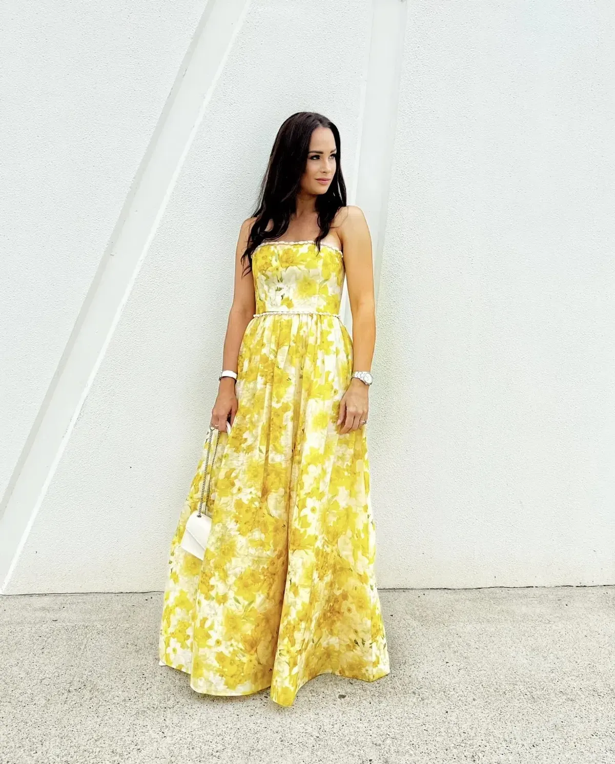 Zimmermann Wonderland Shell Embellished Silk Blend Gown Yellow Size 3 / AU 14 - Image 1