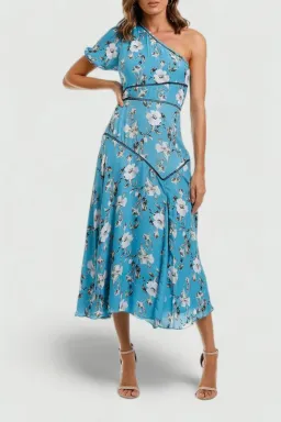 Talulah Cannes Midi Dress in Blue Valentine Floral Size 8 for rent on The Volte - image 1